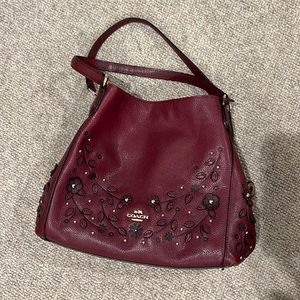Coach purse, burgundy